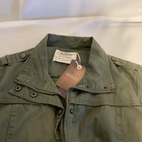 Ashley by 26 Intl Olive Utility Jacket NWT Women’s Size S – Tiger Sparkle - Picture 6 of 9